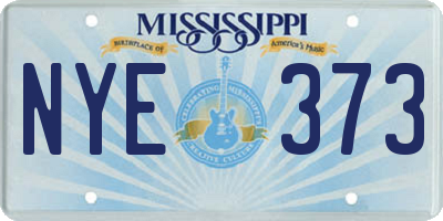 MS license plate NYE373