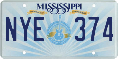 MS license plate NYE374