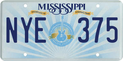 MS license plate NYE375