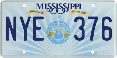 MS license plate NYE376