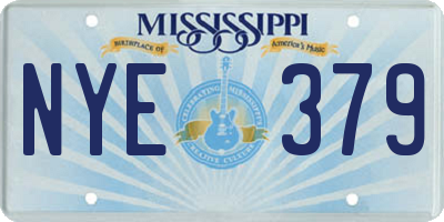 MS license plate NYE379