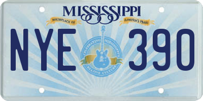 MS license plate NYE390