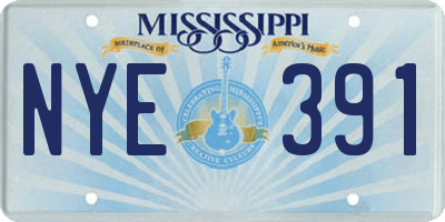 MS license plate NYE391