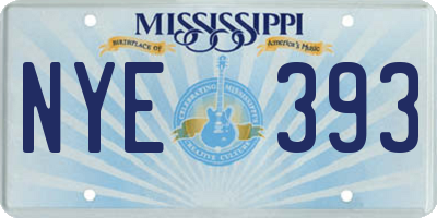 MS license plate NYE393