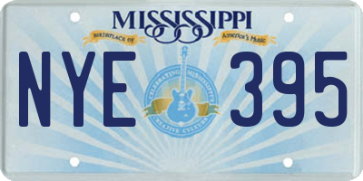 MS license plate NYE395