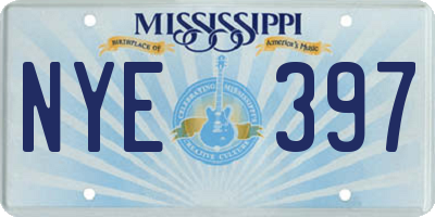MS license plate NYE397