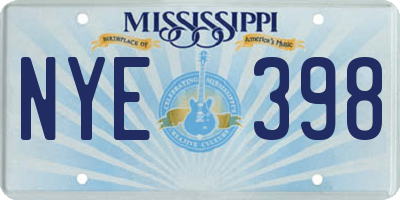 MS license plate NYE398