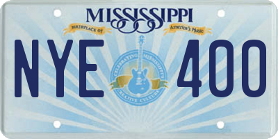 MS license plate NYE400