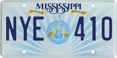 MS license plate NYE410