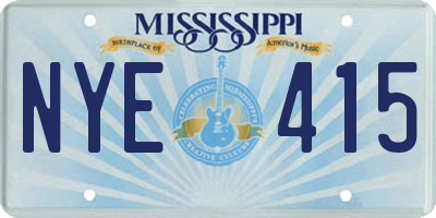 MS license plate NYE415