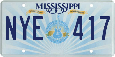 MS license plate NYE417