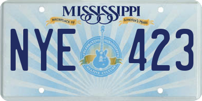 MS license plate NYE423