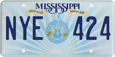 MS license plate NYE424