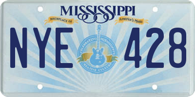 MS license plate NYE428