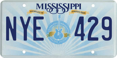 MS license plate NYE429