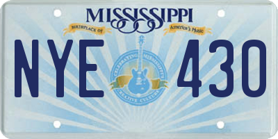 MS license plate NYE430