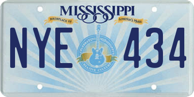 MS license plate NYE434