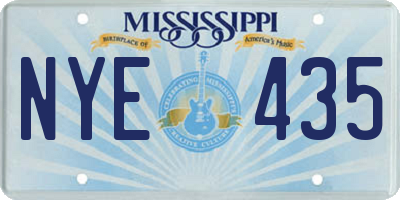 MS license plate NYE435