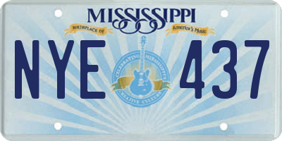 MS license plate NYE437