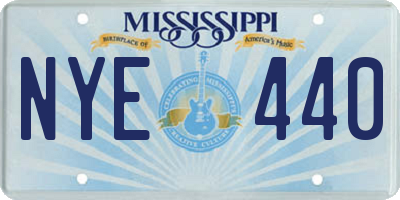 MS license plate NYE440