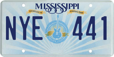 MS license plate NYE441