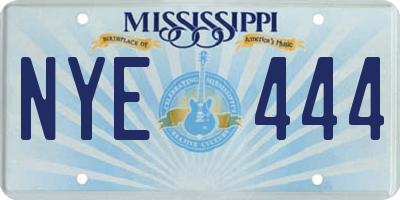 MS license plate NYE444