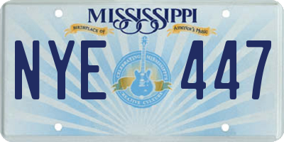 MS license plate NYE447