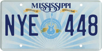 MS license plate NYE448