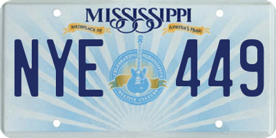 MS license plate NYE449