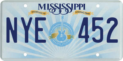 MS license plate NYE452