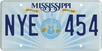 MS license plate NYE454