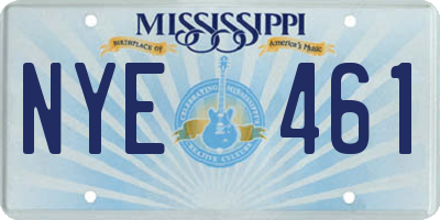 MS license plate NYE461