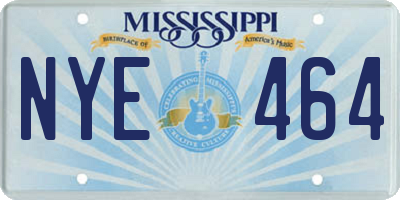 MS license plate NYE464