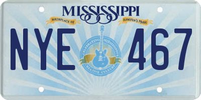 MS license plate NYE467
