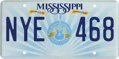 MS license plate NYE468