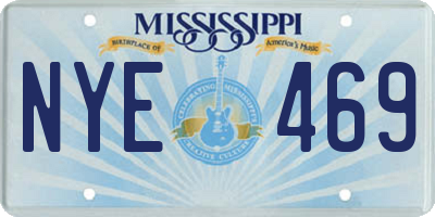 MS license plate NYE469