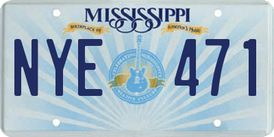 MS license plate NYE471