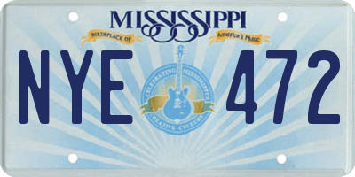 MS license plate NYE472