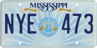 MS license plate NYE473