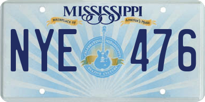 MS license plate NYE476