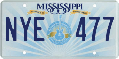 MS license plate NYE477