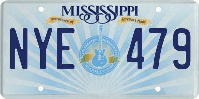 MS license plate NYE479