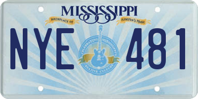 MS license plate NYE481