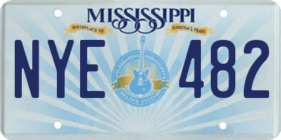 MS license plate NYE482