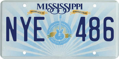 MS license plate NYE486
