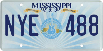 MS license plate NYE488