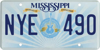 MS license plate NYE490