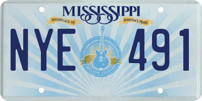 MS license plate NYE491