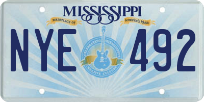 MS license plate NYE492