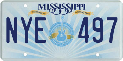 MS license plate NYE497